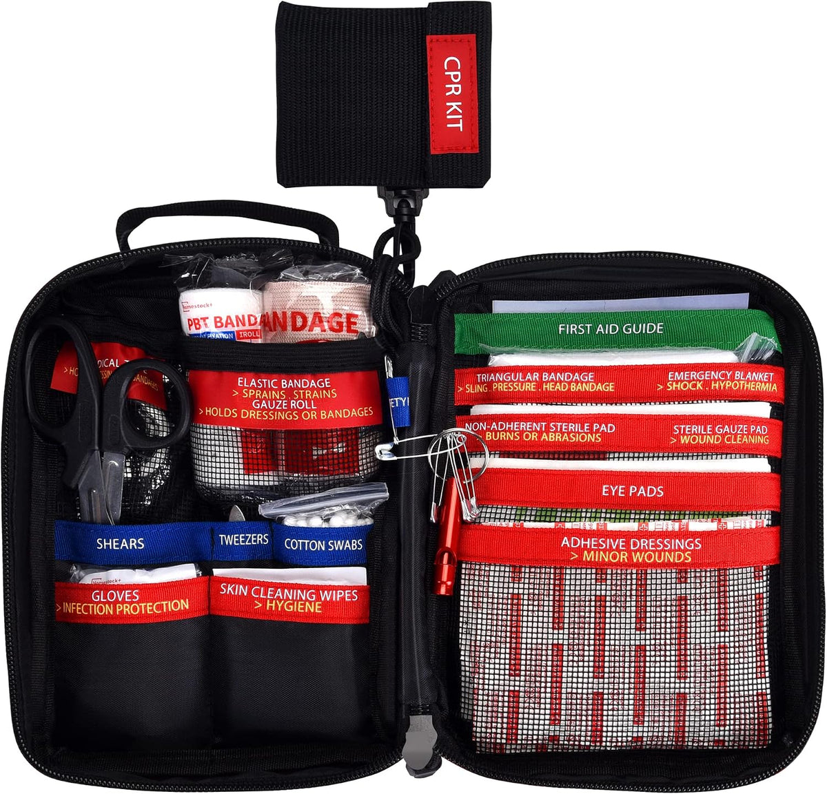 Compact First Aid Kit for Emergency - Basic Emergency Kit for Dorm,Hiking, Backpacking, Camping, Traveling, and Cycling -Small First Aid Kits