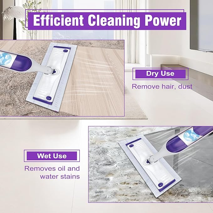 25 Pack Power Mop Refill Pads for Swiffer Power Mop, Disposable Spray Wet Pads Refill for Swiffer PowerMop Multi-Surface Mopping Pad,Mop Head Replacement for Floor Cleaning