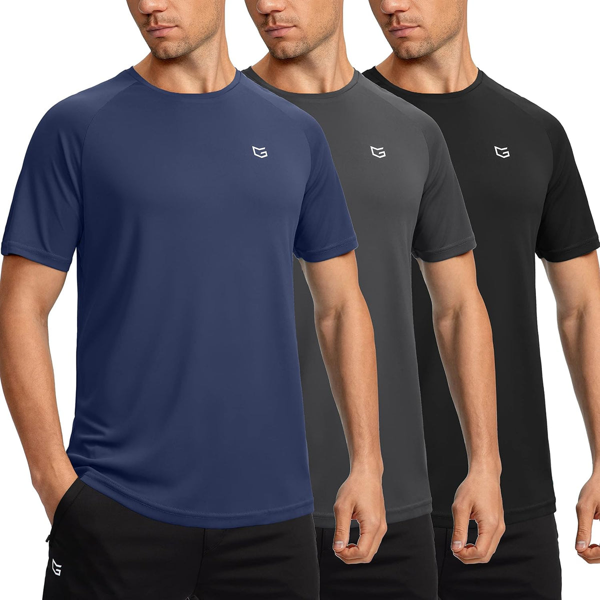 Men's Workout Quick Dry T-Shirts Short Sleeve Lightweight Cooling Gym Shirts Tee for Running, Beach, Hiking