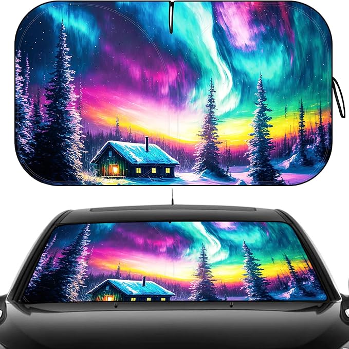 Windshield Sun Shade, Car Sun Shade Windshield with Storage Bag 55"X32"