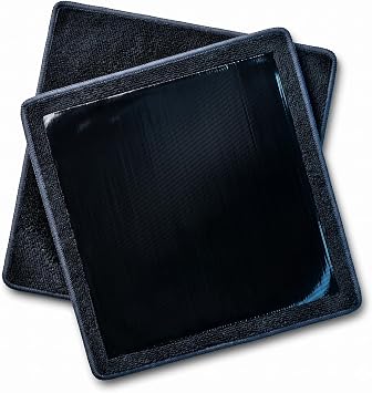 NADUSEP 2 Pack Clay Towel for Auto Detailing 12" x 12" – Reusable Synthetic Clay Bar Towel for Car Paint Decontamination