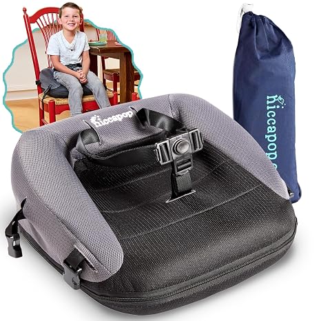 Hiccapop NeoBoost Inflatable Toddler Booster Seat for Dining Table – Portable, Quick-Inflate Design – Anti-Slip Base, Se