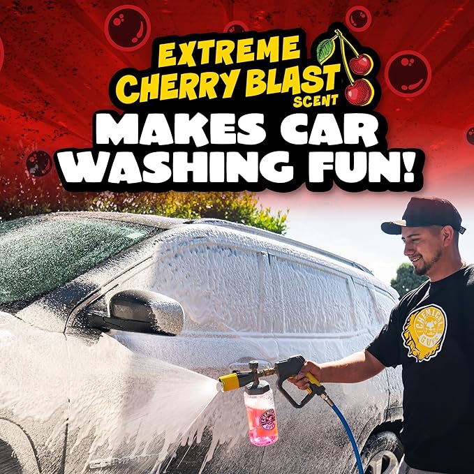 Chemical Guys CWS_101_16 Maxi-Suds II Foaming Car Wash Soap (Works with Foam Cannons, Foam Guns or Bucket Washes) Safe for Cars, Trucks, Motorcycles, RVs & More, 16 fl oz, Cherry Scent (Pack of 2)
