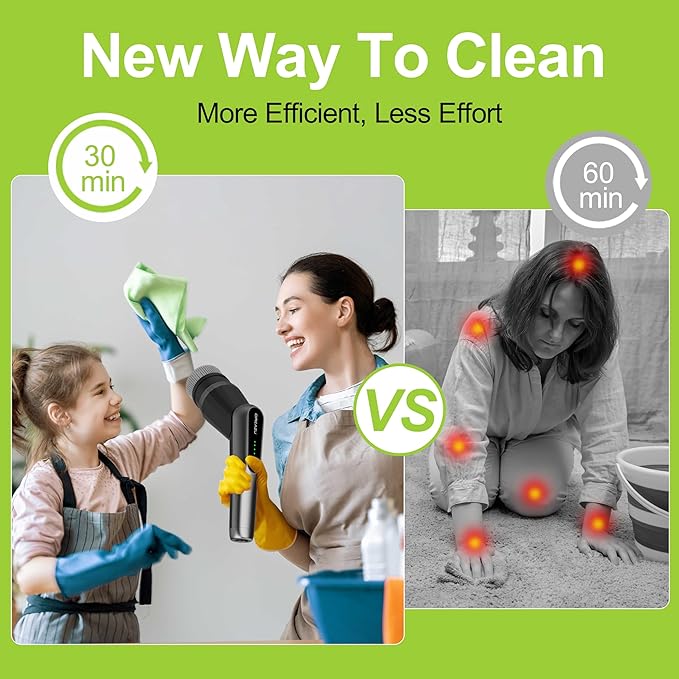 Dreazu Pro Electric Spin Scrubber, 12-in-1 Shower Scrubber & Retractable Long Handle, 44 lbs High-Torque & Variable Speed Shower Cleaning Brush for Bathroom,Toilet, Bathtub, Kitchen, Tile Floors, Car