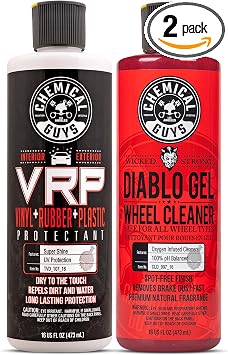 Chemical Guys Wheel Cleaner & Tire Protectant Bundle with (1) 16 oz VRP Dressing and (1) 16 oz Diablo Wheel Cleaner