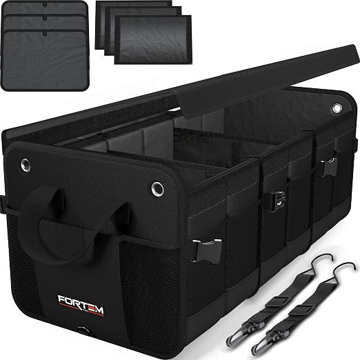 FORTEM Trunk Organizer - Collapsible Car Organizer & Storage Bag for SUVs