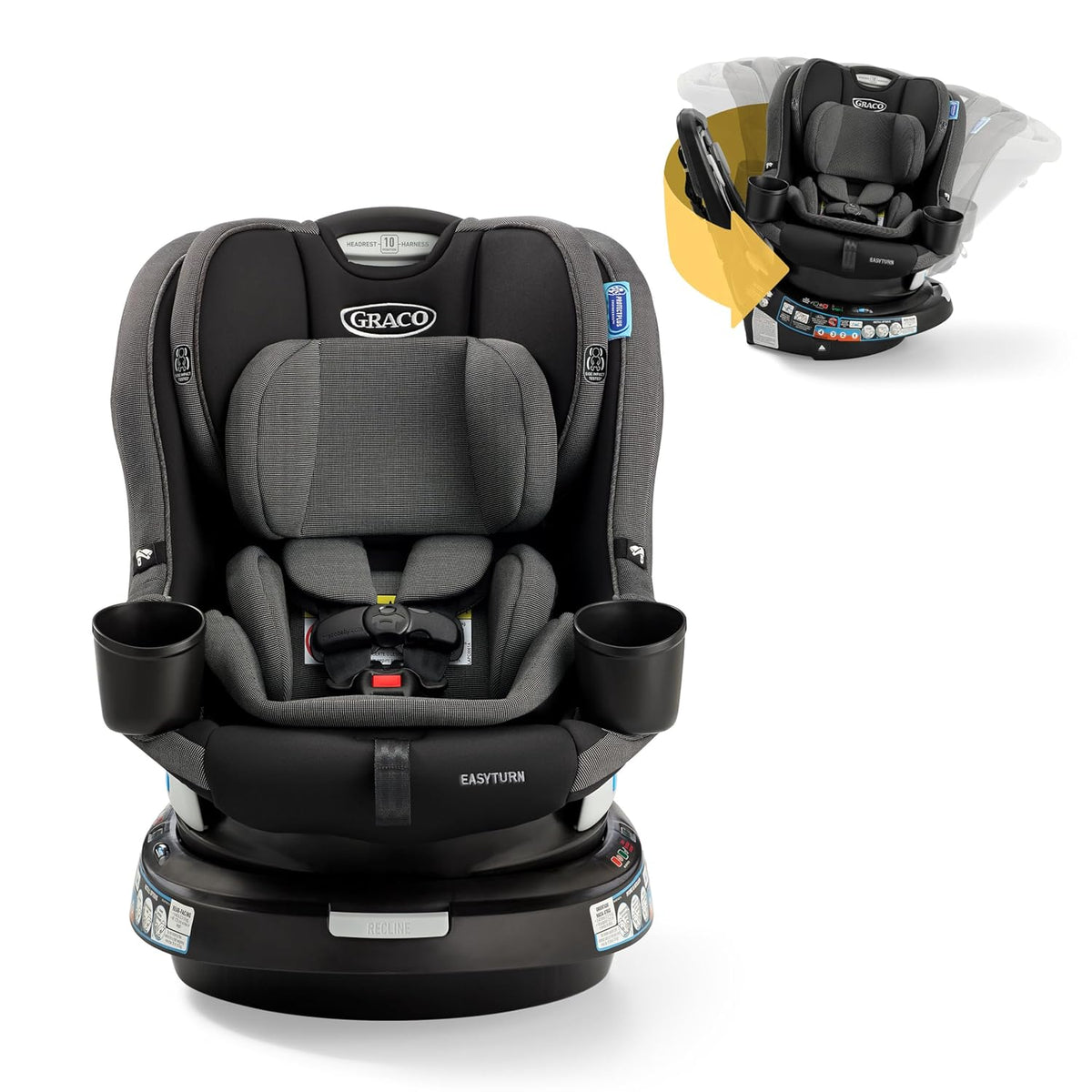 EasyTurn 360 2-in-1 Rotating Convertible Car Seat, Cyran
