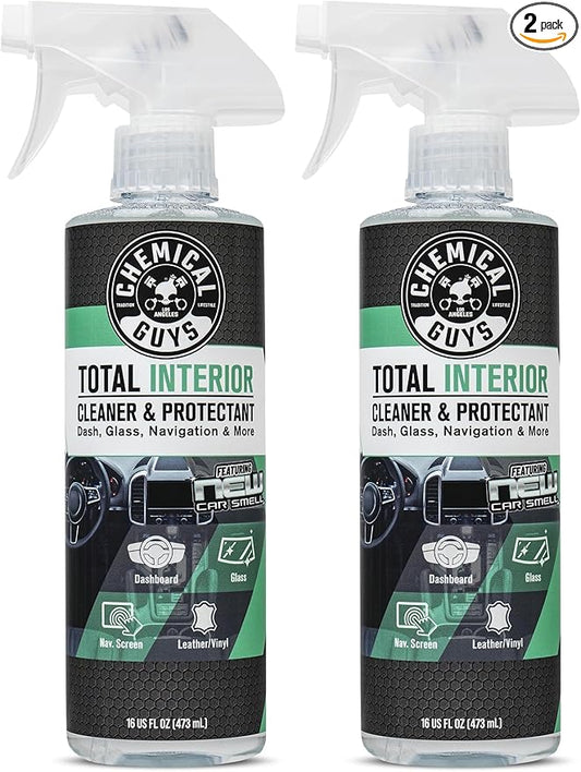 Chemical Guys SPI23416 Total Interior Cleaner and Protectant, New Car Smell, (Safe for Cars, Trucks, SUVs, Jeeps, RVs & More) 16 fl oz (Pack of 2)