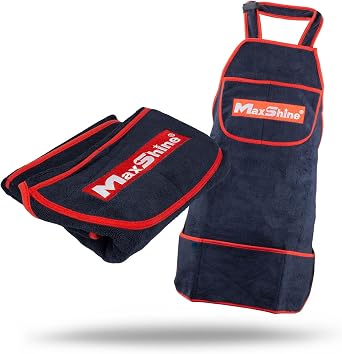 Maxshine Universal Adjustable Microfiber Detailing Apron (330GSM) | Waterproof, Washable & Reusable Cloth | Soft Comfort