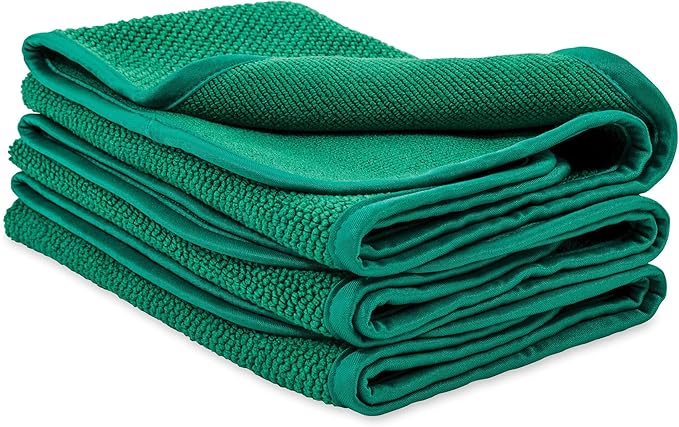 Griot's Garage Dual Weave Interior Towels for Car Detailing, Cleaning, and Polishing, Ultra-Absorbent, Scratch and Lint-Free, 16” x 16”, Set of 3, 10282