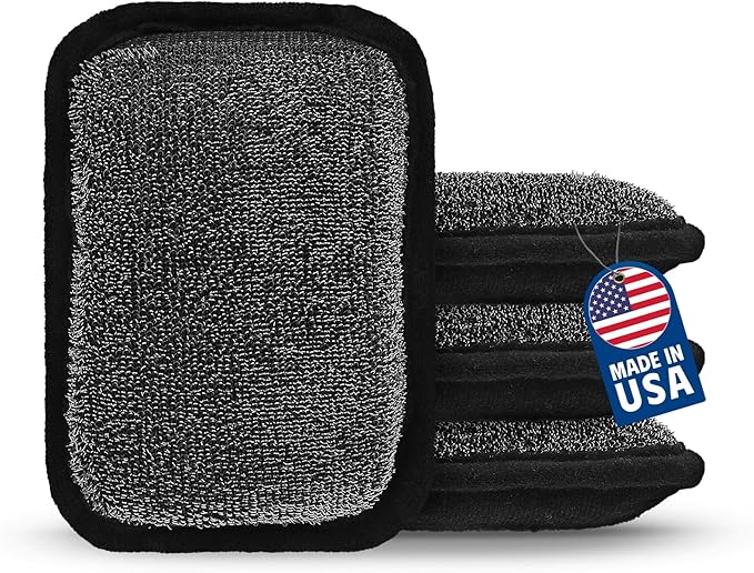 MEKER Grill Brush Bristle Replacement Pad, Ultra Safe Cleaning, Grill Cleaner Pad, Grill Brush Replacement Pad, 4 PCS
