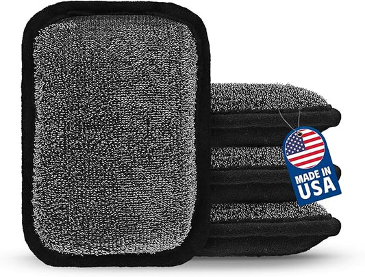 MEKER Grill Brush Bristle Replacement Pad, Ultra Safe Cleaning, Grill Cleaner Pad, Grill Brush Replacement Pad, 4 PCS