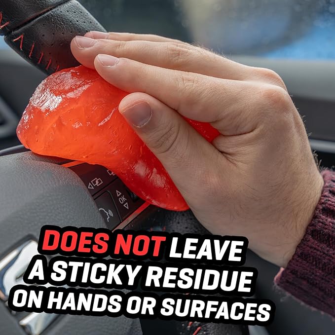 CarPlan Demon Slime 5.6 Oz - Car Interior Cleaner Gel | Putty Removes Dust & Dirt - for Detailing, Cleaning Vents, Cup Holders, Keyboards, Offices | Hot Cherry Scent