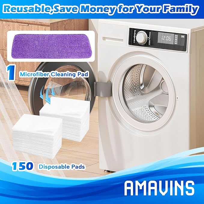 3 Pack Microfiber Reusable Mop Pads, Wet/Dry Floor Cleaning Refill Mop Pads, Spray Mop Hard Wood Floor Mop Pads Refills, Machine Washable Power Mop Pads Replacement