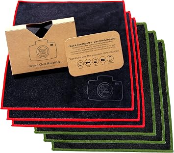 Clean & Clear Microfiber Cleaning Cloth, Extra Large [6 Pack] Ultra Premium Microfiber Cleaning Cloth - Microfiber Cloth