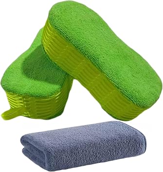 3PCS Large Sponge for Car Washing, Car Cleaning Sponge Tools,Car Wash Sponge for SUVs Boats, Car Cleaning Kit for Car, T