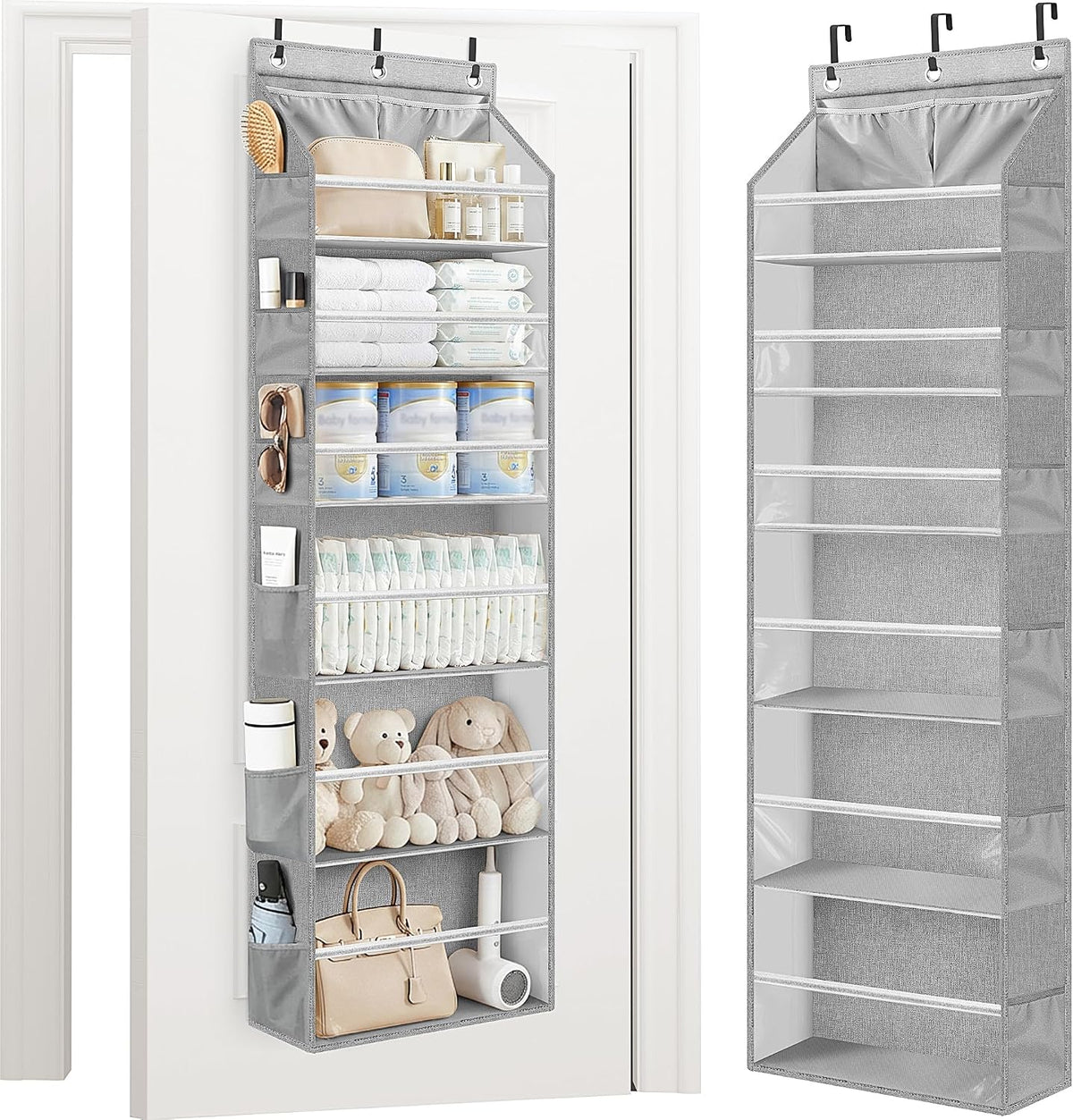 Over Door Organizer Hanging Shelves Large Clear Deep Pockets