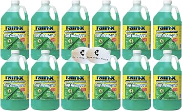 12 Pack Rain X Green Windshield Washer Fluid With Rain Repellant & Bug Remover 32* F All Weather Fluid 1 Gallon Each Wit