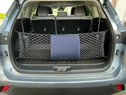 Trunk Organizer Cargo Net for Toyota Highlander 2014–2025 – Envelope Style Cargo Net for SUV – Premium Mesh Car Trunk Or