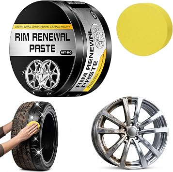 All-in-One Wheel Care & Restoration Paste, Wheel Scratch Repair Kit, 30/50/80g Hub Polishing Paste, Removes Scratches & 