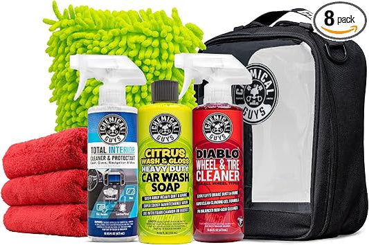 Chemical Guys, Car Wash & Interior Detailing Kit, Soap, Cleaner & Towels