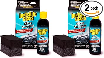 Invisible Glass 91411 Glass Stripper – Hard Water Spot Remover – Strips Coatings, Waxes, Oils & Road Film – Preps Windsh