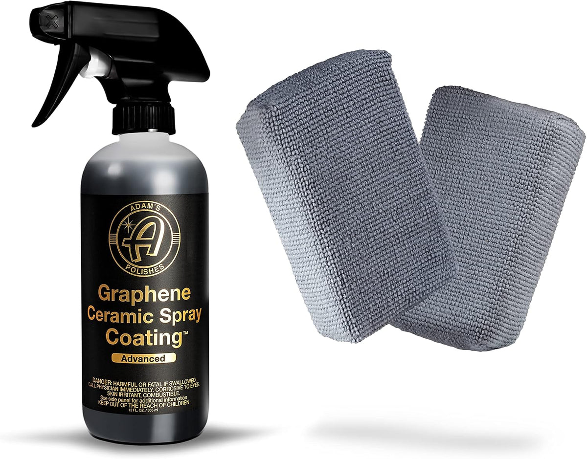 Adam's Polishes Advanced Graphene Ceramic Spray Coating Bundle - 18+ Month Sprayable Graphene Oxide Ceramic Coating for Cars, Boats, RV's & Motorcycle | Adds Extreme Gloss, Depth, Shine & Protection