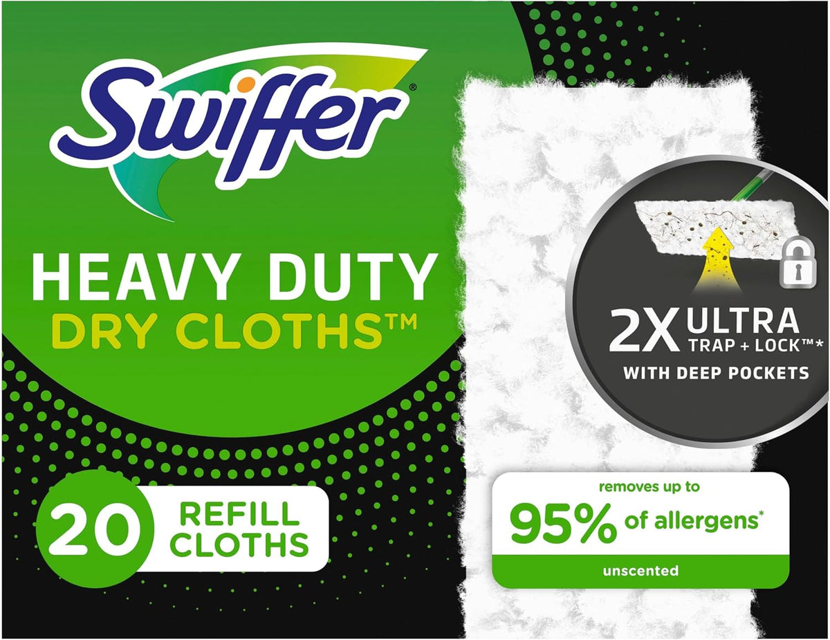 Sweeper Heavy Duty Dry Sweeping Cloths, 40 Count