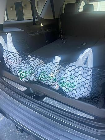 Trunk Organizer Cargo Net for GMC Yukon & Yukon XL 2015–2025 –Envelope Style Cargo Net for SUV–Premium Mesh Car Trunk Or