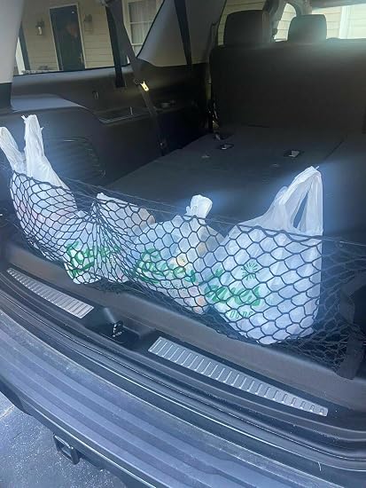 Trunk Organizer Cargo Net for GMC Yukon & Yukon XL 2015–2025 –Envelope Style Cargo Net for SUV–Premium Mesh Car Trunk Or
