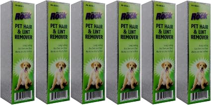HI TECH Magna Rock Pet Hair Remover 6 Pack – Dog & Cat Fur Remover for Car Interiors, Upholstery & Furniture – Eco-Frien
