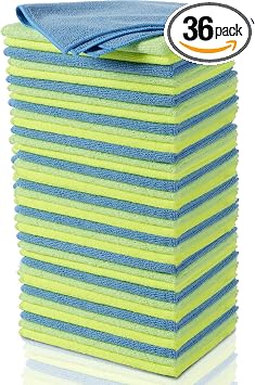Zwipes Microfiber Towel Cleaning Cloths, 36 Pack, Assorted, (737)