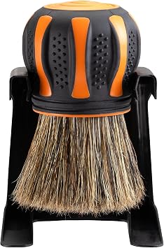 Suds Lab Elite-Bristle Boar's Hair Detailing Brush, Deep Cleaning, Stand