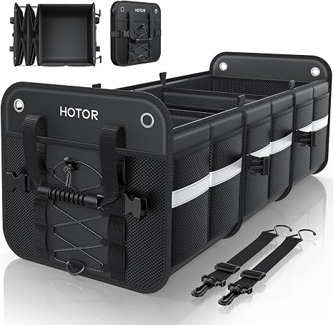 HOTOR Trunk Organizer for SUV – Car Storage Box Collapsible Car Organizer