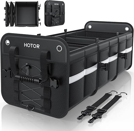 HOTOR Trunk Organizer for SUV – Car Storage Box Collapsible Car Organizer