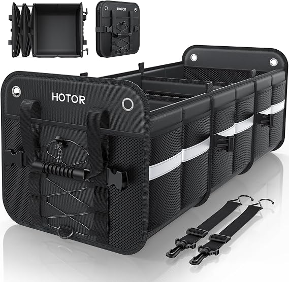 HOTOR Trunk Organizer for SUV – Car Storage Box Collapsible Car Organizer