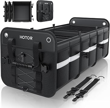 HOTOR Trunk Organizer for SUV – Car Storage Box Collapsible Car Organizer