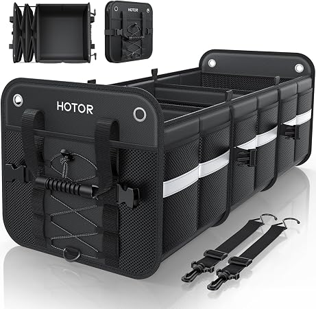 HOTOR Trunk Organizer for SUV – Car Storage Box Collapsible Car Organizer