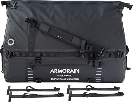 120-140L large Capacity Airtight Waterproof Travel Dry Bag,Equipped with Durable Inflatable Shoulder Straps and Handles 