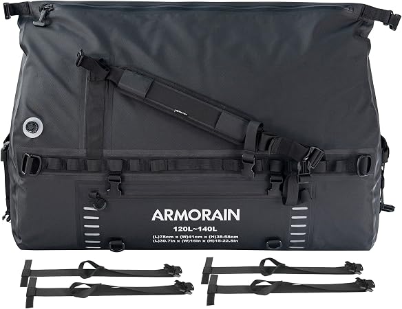 120-140L large Capacity Airtight Waterproof Travel Dry Bag,Equipped with Durable Inflatable Shoulder Straps and Handles 
