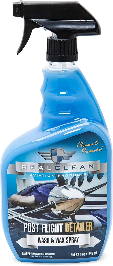 Aircraft Cleaning Supplies/Aviation Detailing/Wash & Wax/Aircraft Wax/Post Flight Detailing Spray by RealClean Aviation 