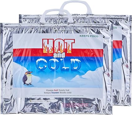 Superio Hot and Cold Insulated Bags for Food Delivery, Grocery Shopping Bags, Food Storage for Hot and Frozen Food for T