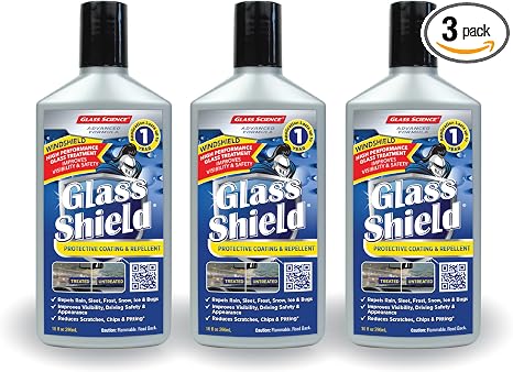 Glass Shield Auto Protective Coating (liquid) – Protects Glass, Repels Rain, Beads Water, Repellent Coating on All Exter