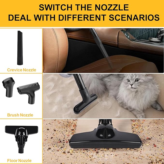 Cordless Vacuum for Dewalt 20V Battery,Handheld Vacuum Cleaner Stick Vacuum Shop Vac for Home Car Hardwood Floor Carpet with Washable HEPA Filter (No Battery)