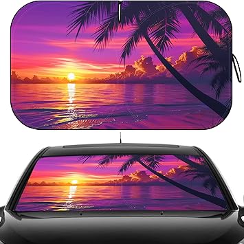 Windshield Sun Shade, Car Sun Shade Windshield with Storage Bag 55"X32"