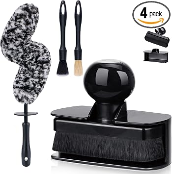 Large Tire Shine Applicator & Bendable Wheel Brush Set for Detailing Cleaning and Tire Shine,Automotive Tire Dressing Ap