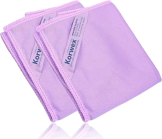 Norwεx Window Cleaning Cloth, Glass Cleaning Cloth, No Chemical Needed, Just Add Water Lints Streaks Scratches Free. (Pu
