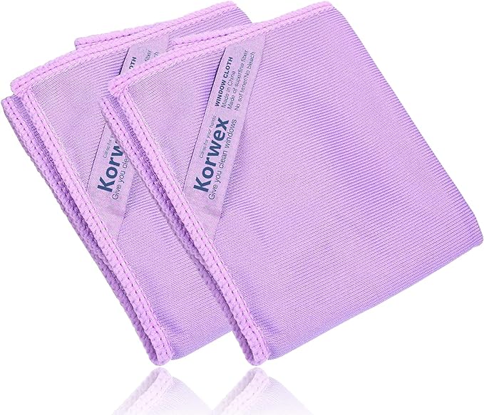 Norwεx Window Cleaning Cloth, Glass Cleaning Cloth, No Chemical Needed, Just Add Water Lints Streaks Scratches Free. (Pu