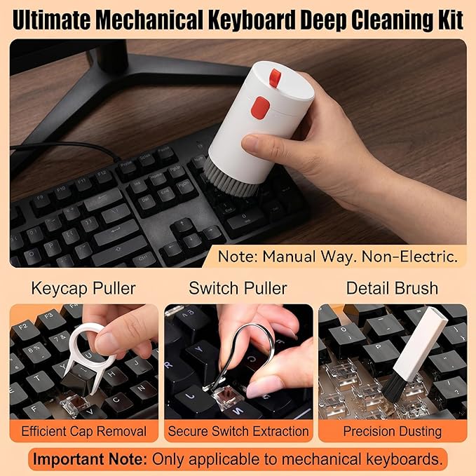 20-in-1 Phone Cleaning Kit and Keyboard Cleaning Kit, Professional Electronics Cleaner with Screen Spray Bottle & Brush, Portable Cleaning Tool Set for Laptop, Earbud, Camera and PC Monitor
