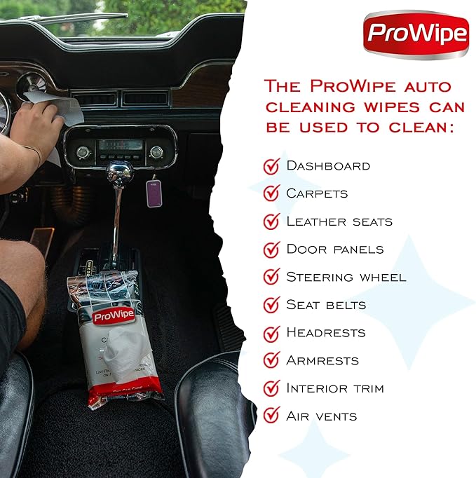 Car Cleaning Wipes - Car Interior Cleaner, Dashboard Cleaner, 4x40-160 Count Residue-Free Wipes for Interior Surfaces, From Dashboard to Leather Seats, Must Have Accessories